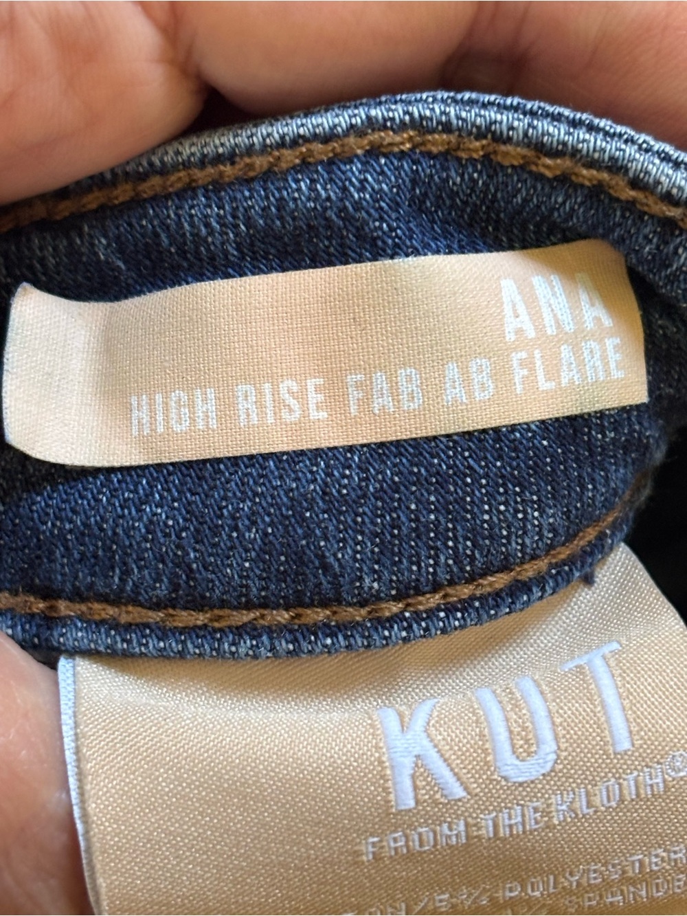 Kut from the Kloth High-Rise Wide-Leg Jeans in Dark Blue - Picture 3 of 10
